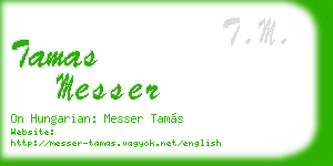 tamas messer business card
